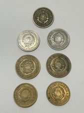 Lot of 7 Yugoslavia Coins 1963-1968 10 Para, 20 Para, 1 Dinar And 10 Dinara