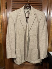 Southwick 3/2 Roll 100% Cashmere Herringbone Sport Coat Blazer USA 46 L