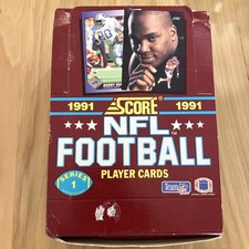 1991 Score NFL Series 1 Football Wax Box  Sealed 35 Packs