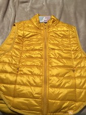Joules Lightweight Quilted Vest in Mustard Yellow