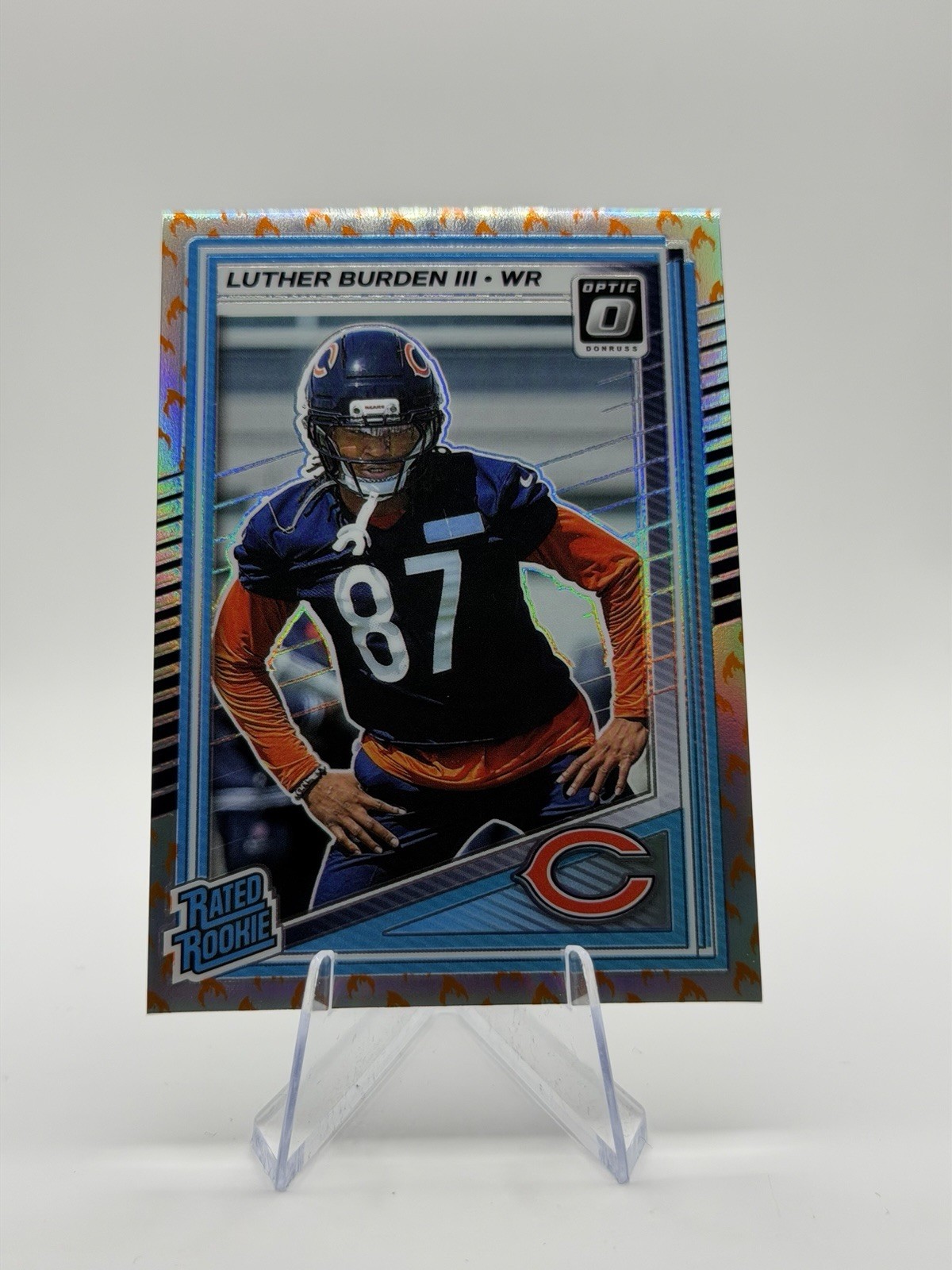 2025 Panini Donruss Optic - Rated Rookie Luther Burden #275 Fire Prizm (RC)