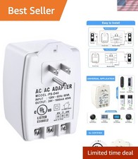 Plug-In 24 Volt Transformer - PTC Fuse - Compatible with Ring & Ecobee