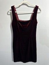 FOREVER 21 Women’s M Wine Velvet Sleeveless Cocktail Bodycon Dress