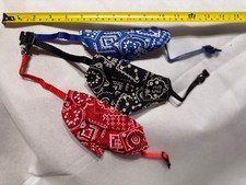 Set of 3 Dog Bandana Collar / Neckerchief Collars for Very Small Dogs