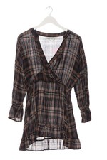 ZARA Abito a maniche lunghe Donna Abito Taglia IT 40 nero-marrone stile casual