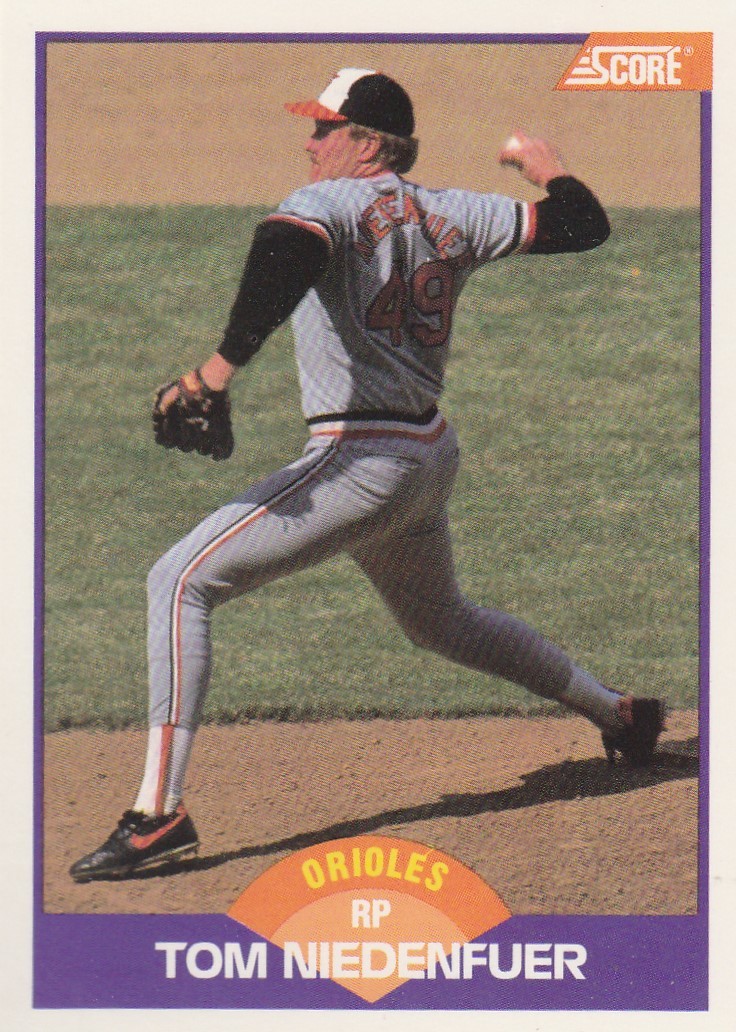 FREE SHIPPING-MINT-1989 (ORIOLES) Score #252 Tom Niedenfuer