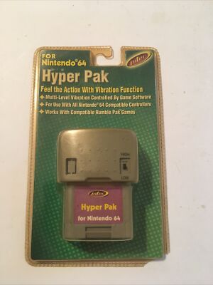 Intec N64 Hyper Pak Nintendo 64 Controller Attachment Factory Sealed Brand New