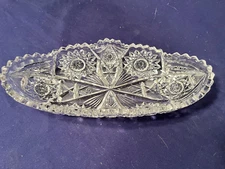 Elegant Antique ABP Brilliant Period Cut Glass Celery Dish