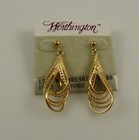 worthington dangle elegant gold tone earrings new piereced