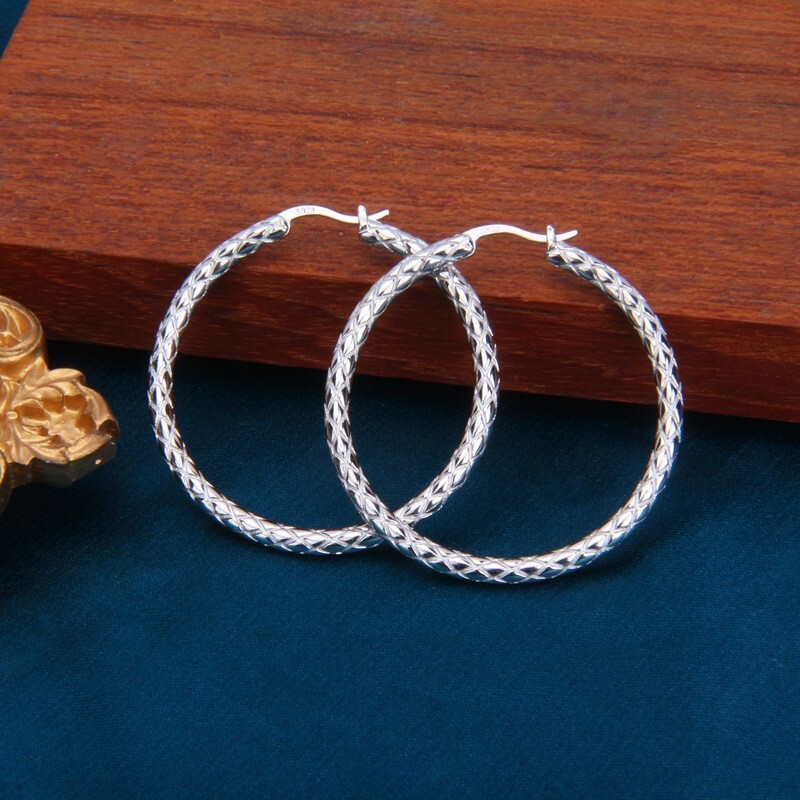 Silberdream Vertical Orecchini IN 925er Argento Sterling Donna Creoli