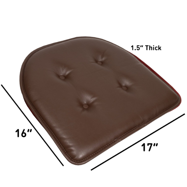 Memory Foam U Shaped No Slip Back Pads Faux Leather Chair Pad Cushion