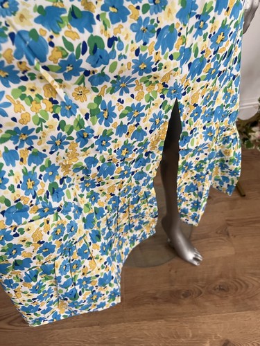 Violet Romance Maternity Dress Midi Size 8 & 12 White Floral Shirred Bust MK28 - Picture 12 of 22