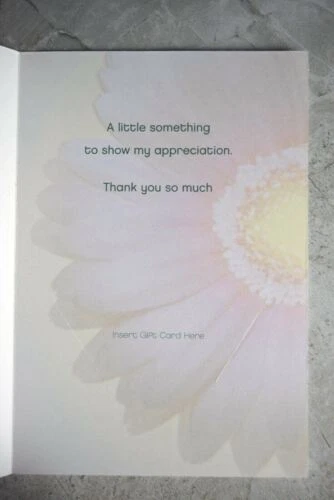 Tarjeta de agradecimiento Sunrise Greetings con Gerbera Daisy en jarrón y tarjetero de regalo Foto 2 de 3