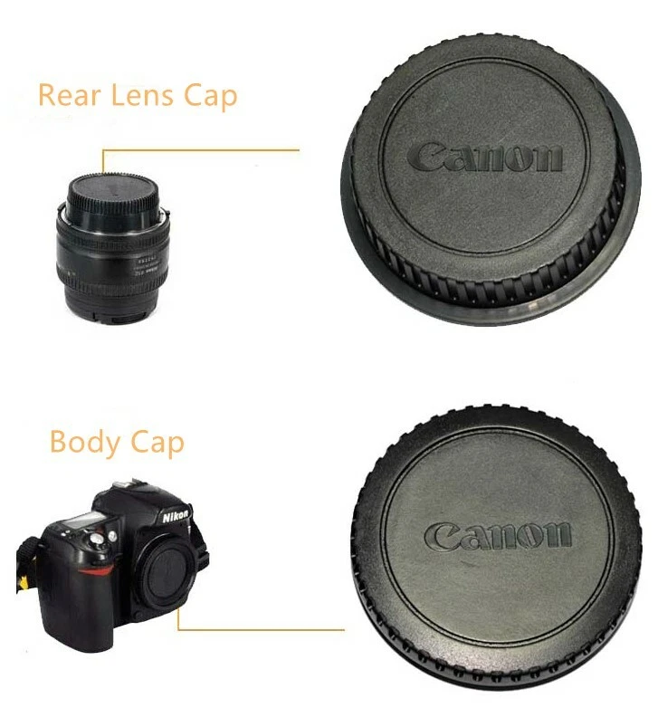 New Body Cover Rear Lens Cap Set for Canon 80d 700d 5d4 1200 EOS ELAN EF-S Mount - Image 3 of 4
