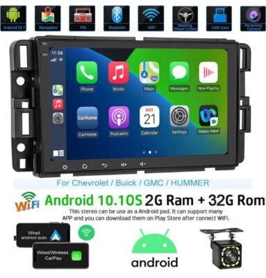 Podofo A3210 Plug & Play Radio GPS Apple Carplay FOR GMC Chevrolet Hummer Buick