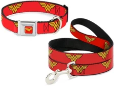 Buckle Down Seatbelt Dog Collar or Leash Wonder Woman DC Comics - Made in USA