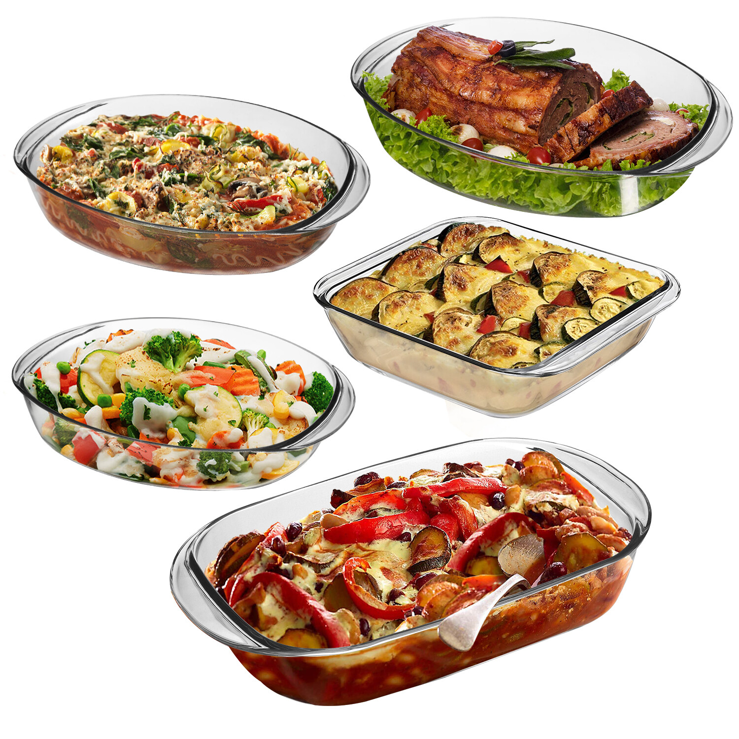 Duralex Chef Casserole Dish Glass Oven Deep Roaster Roasting Baking