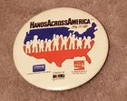 Hands Across America Vintage Pin Button May 25th 1986 Coca Cola Rare Delancey St