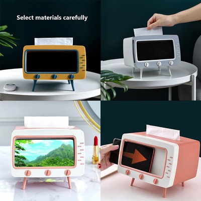 2 In 1 Home TV Form Telefon Halter Tissue Box Desktop Serviette Halter Fall HT