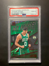 JAYSON TATUM 2019 CLEARLY DONRUSS MY HOUSE RED #43/49 PSA 10 GEM MNT