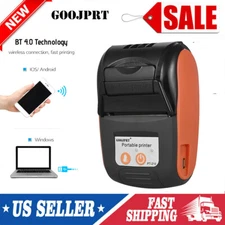 58mm Portable BT Thermal Receipt Printer POS Handheld w/ Paper Roll Y1R6