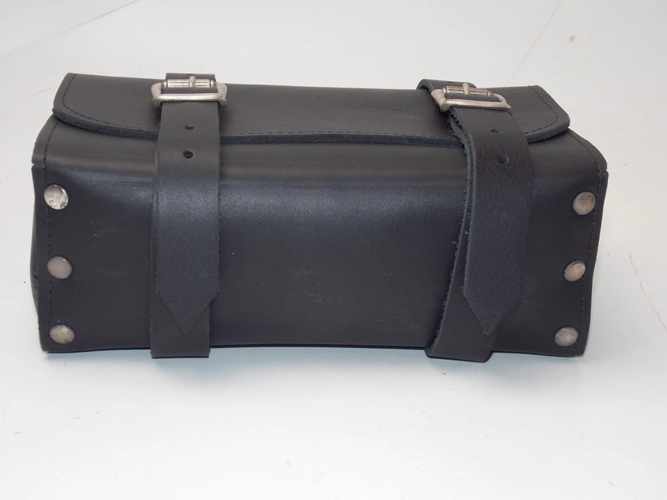 BOLSA DE HERRAMIENTAS PENTON KTM GS 100 125 250 400 495 500 ENDURO CUERO NEGRO AÑOS 70 Foto 4 de 4