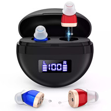 1 Pair Of Digital ITE Ear Aids Hearing Aid Severe Loss Rechargeable Invisible