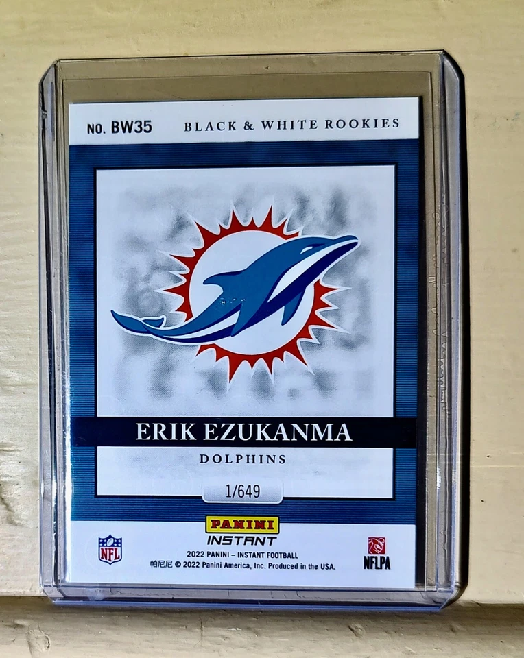 Erik Ezukanma 2022 Panini NFL Black & White Rookies #35 Football Card 1 of 649 - Image 2 of 2