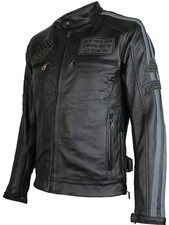 Motorrad Retro Racing Lederjacke Motorradjacke Bikerjacke Clubjacke Rocker Biker