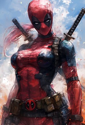 ''Lady Deadpool 3'' 13x19 Fine Art Print Limited to Only 20 Hand-Numbered Copies