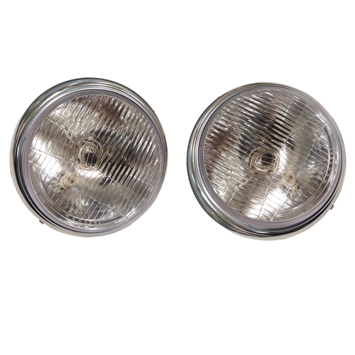 Vintage Mini Austin MG Morris Bedford Ford Jaguar Headlight Assemblie Set 2 Pcs - Bild 3 von 10