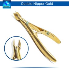 NEW HIGH QUALITY CUTICLE NAIL NIPPER CUTTER TRIMMER STAINLESS STEEL GOLD COATED