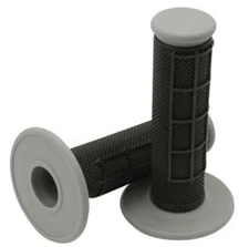 Tusk MX Grips Half Waffle DUAL Compound Black Motorcycle Dirt Bike Dual Sport