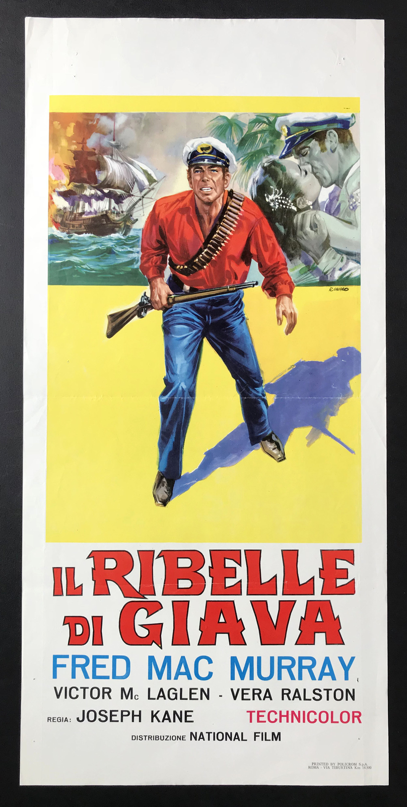 Locandina originale film Il ribelle di Giava (1953) - Regia di Joseph Kane