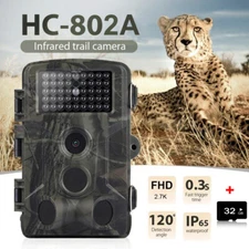 Trail Hunting Camera 36MP 4K Outdoor Wildlife Night Vision Trap Game+SD Card