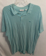 Lacoste Mens Polo Shirt 3XL Green Sport 100 Cotton Short Sleeve Golf Athleisure
