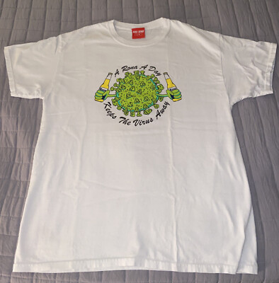 Nelk Full Send - White Virus T-Shirt - Mens Large
