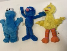 sesame street 10  plush big bird cookie monster  grover 2013 lot of 3