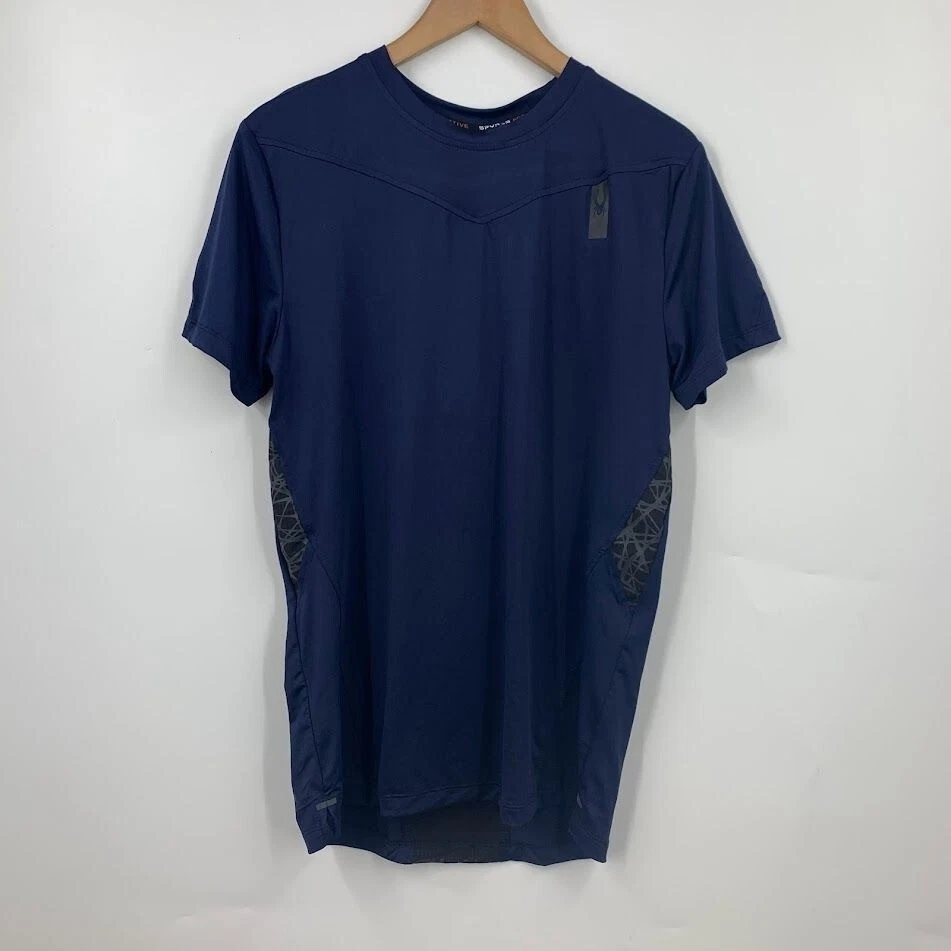 Spyder Men's Breathable Quick Dry Stretch SPM203 Athletic T-Shirt Size M NWT