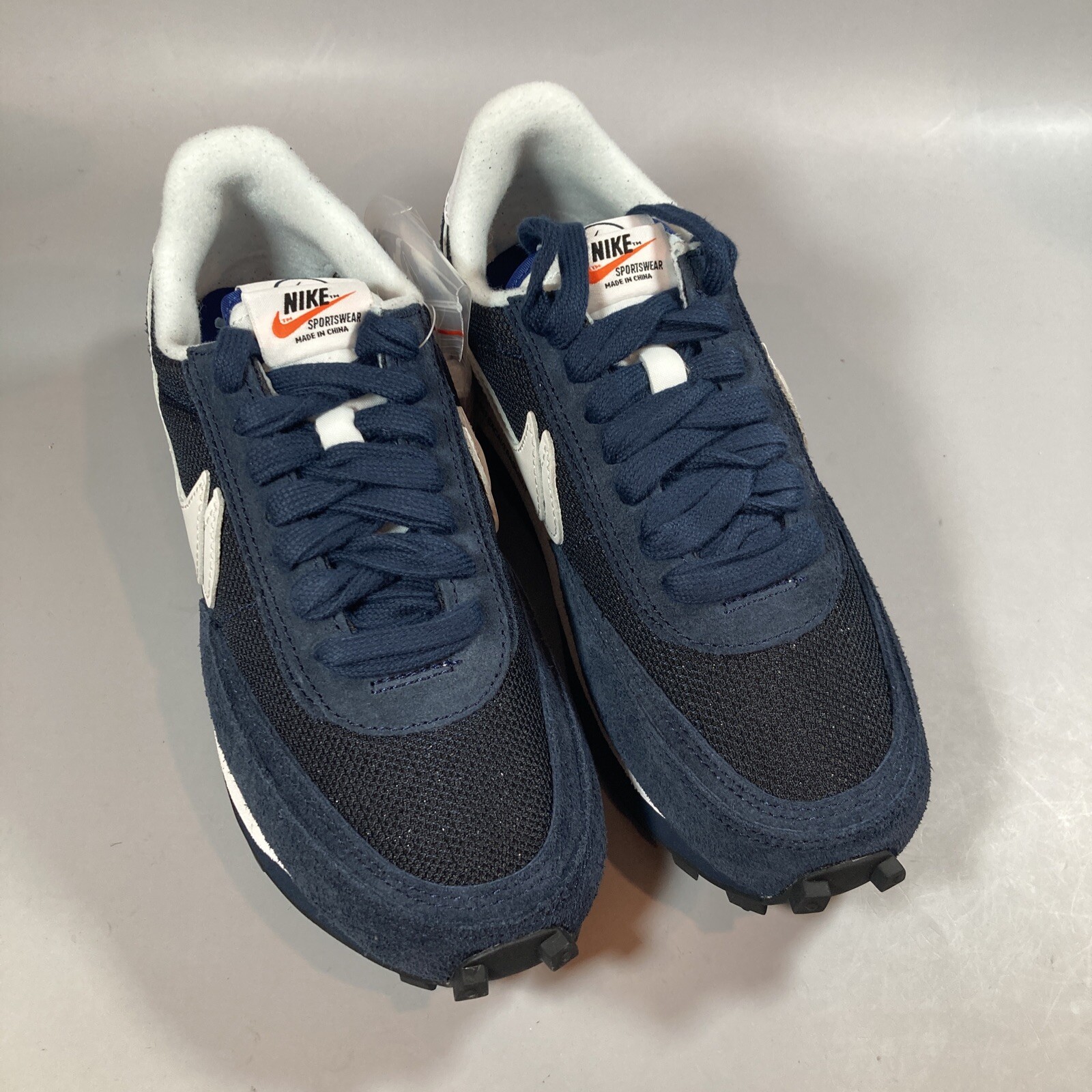 SACAI X NIKE Taglia 4 5 Nike LDV Waffle x design frammenti x sacai blu basso annerito