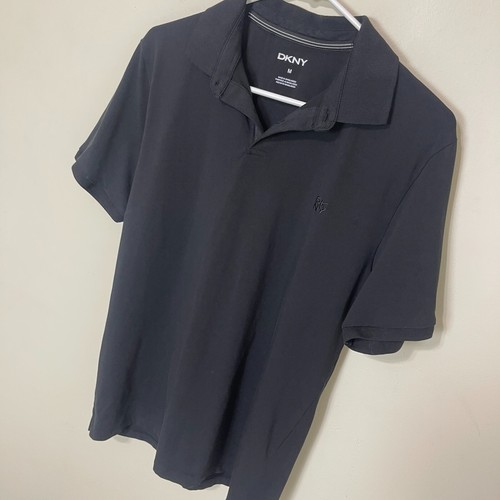 DKNY Herren Classic Fit Kurzarm Lifestyle Poloshirt Kragen Schwarz Medium - Bild 2 von 8