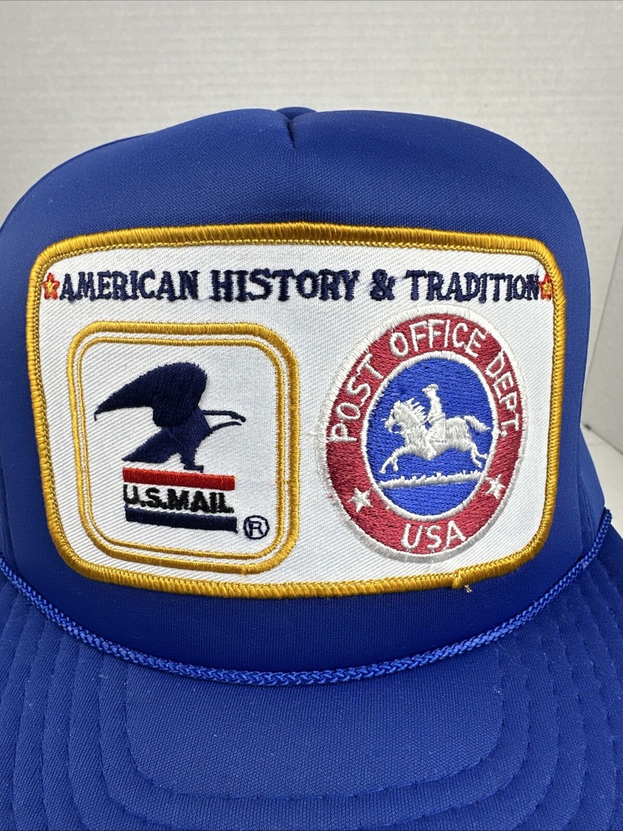 Vintage 80s US Mail USPS Snapback Trucker Hat Adjustable Cap