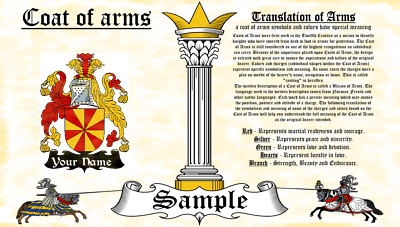 Loueioy-Lovjoy COAT OF ARMS HERALDRY BLAZONRY PRINT