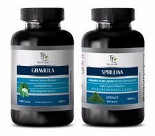 Memory supplement for brain - GRAVIOLA – SPIRULINA COMBO - spirulina vegan