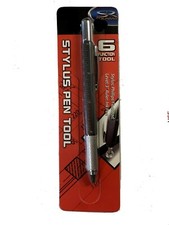 6 Muli-Function Stylus Pen Tool Featuring Ruler, Level, Ink Pen, Screwdriver