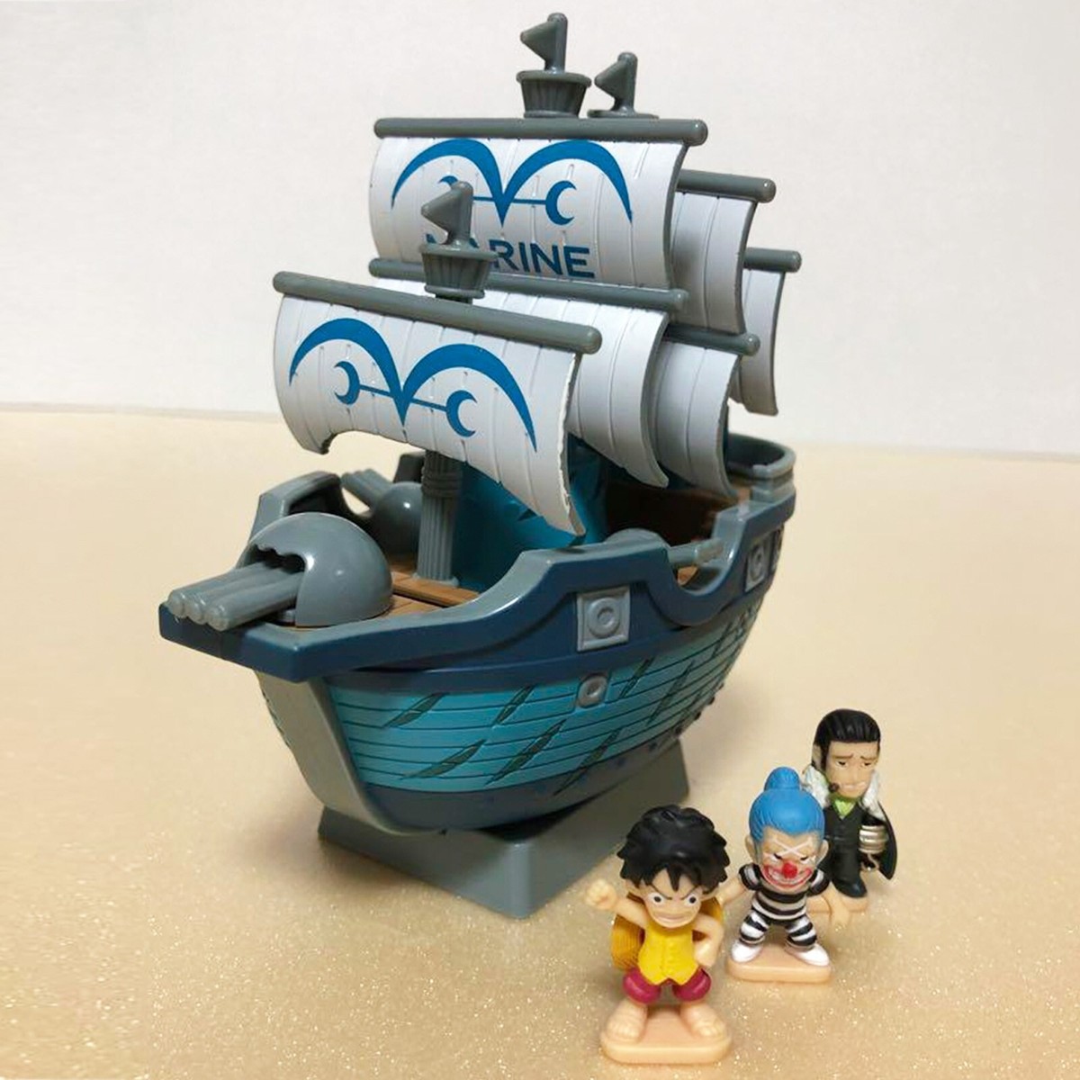 MegaHouse ONE PIECE CHARA BANK Luffy MARINE SHIP Figure Buggy