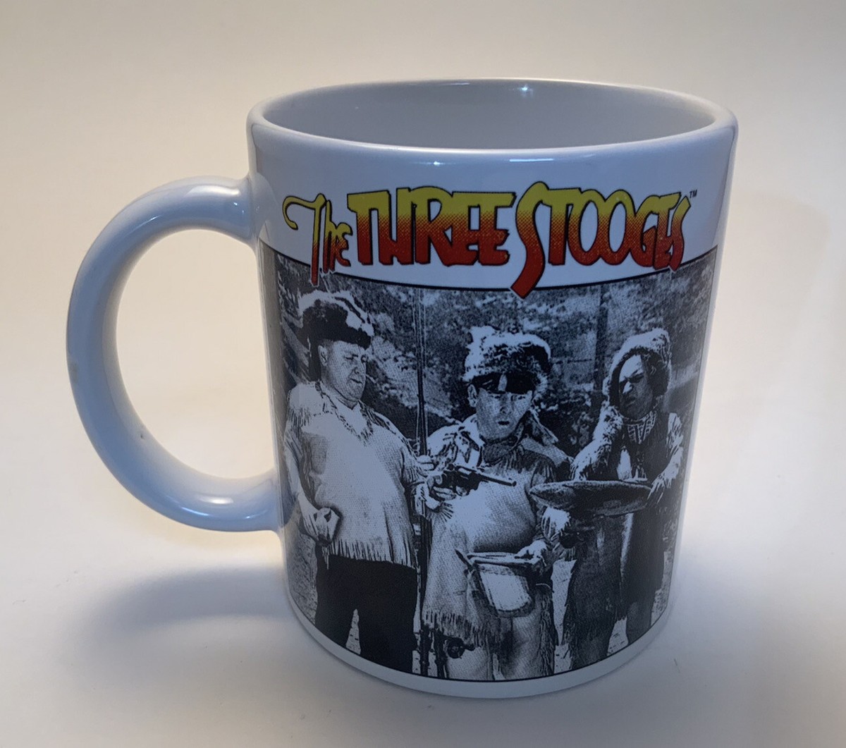 The Three Stooges Coffee Mug Moe Larry Curly Outdoors Fish Hunting Cup 10 oz