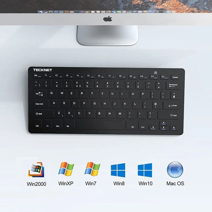 Wireless Bluetooth Keyboard Small Slim Keyboard with Tablet PC Laptop -Tecknet - Image 3 of 4
