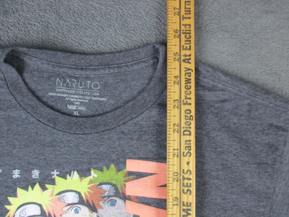 Naruto Shippuden Youth Shirt Extra Large  Ripple Junction Gray Short Sleeve - Image 4 of 4