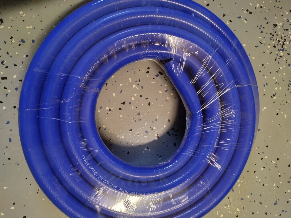 Mangueira aquecedor silicone virgem azul identificação 10 pés x 1,5" 38mm 428°F líquido refrigerante radiador - Imagem 3 de 4